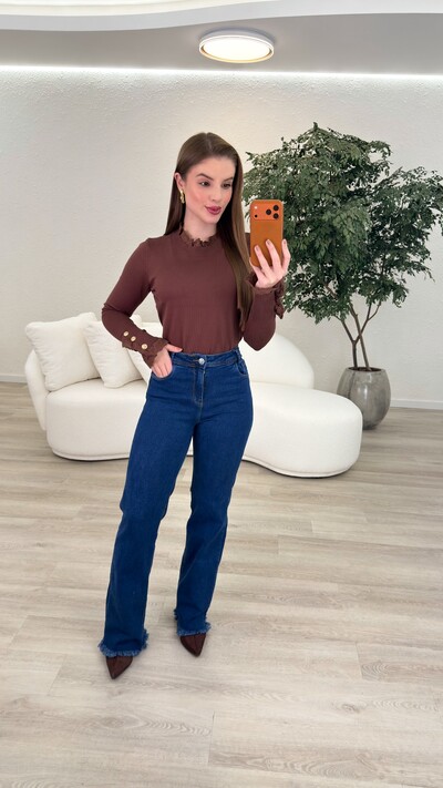 Foto Calça Jeans Wide Leg