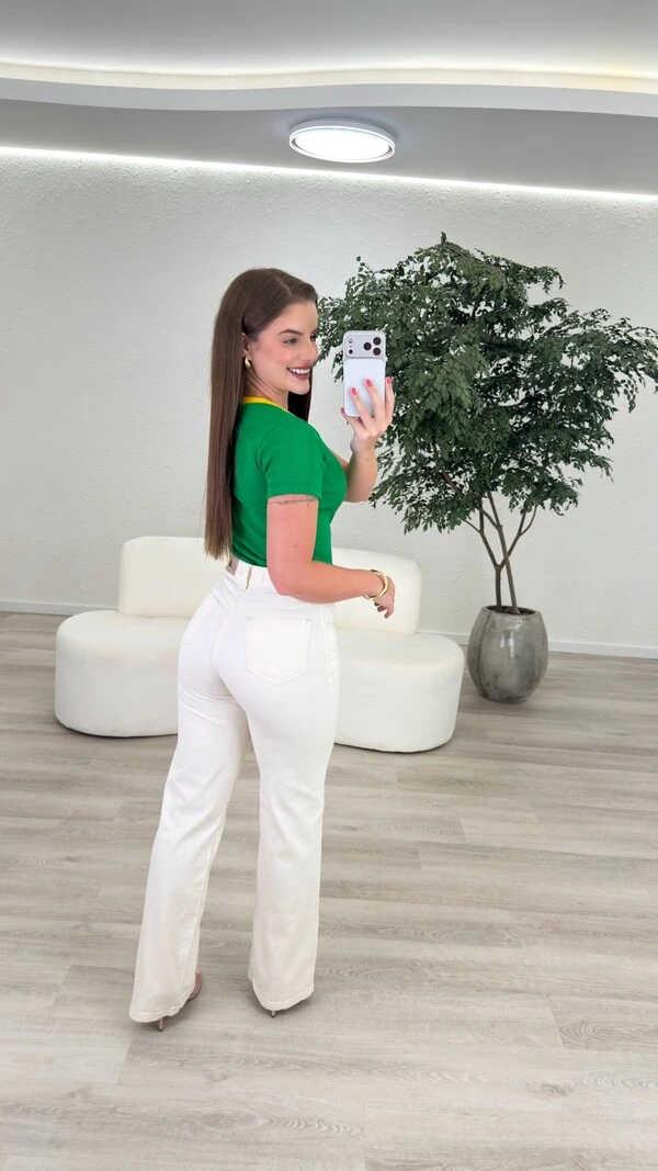 Calça Jeans Wide Leg