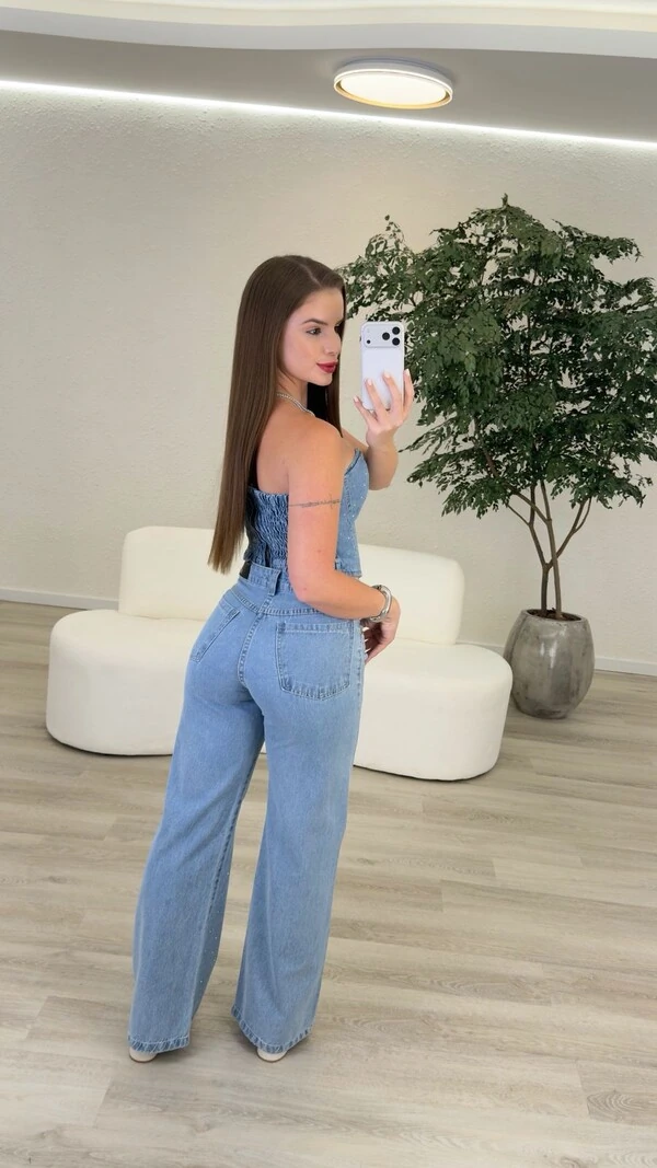 Calça Jeans Wide Leg