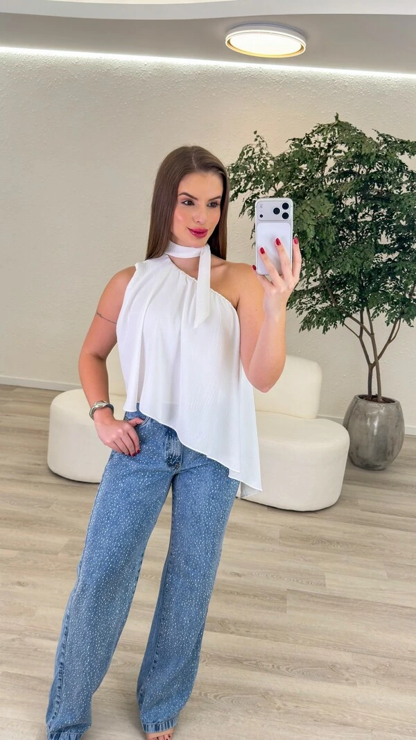 Calça Jeans Wide Leg