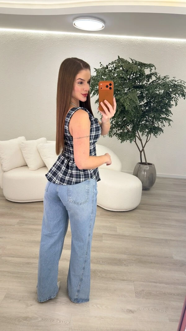 Calça Jeans Wide Leg