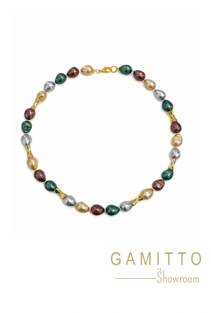 FotoColar de Pérolas em Banho Ouro