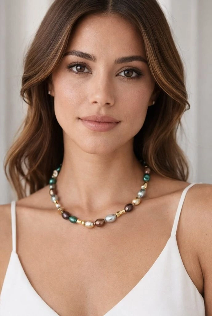 FotoColar de Pérolas em Banho Ouro