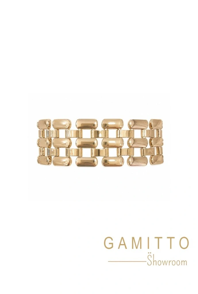Foto Pulseira Elos em Banho Ouro