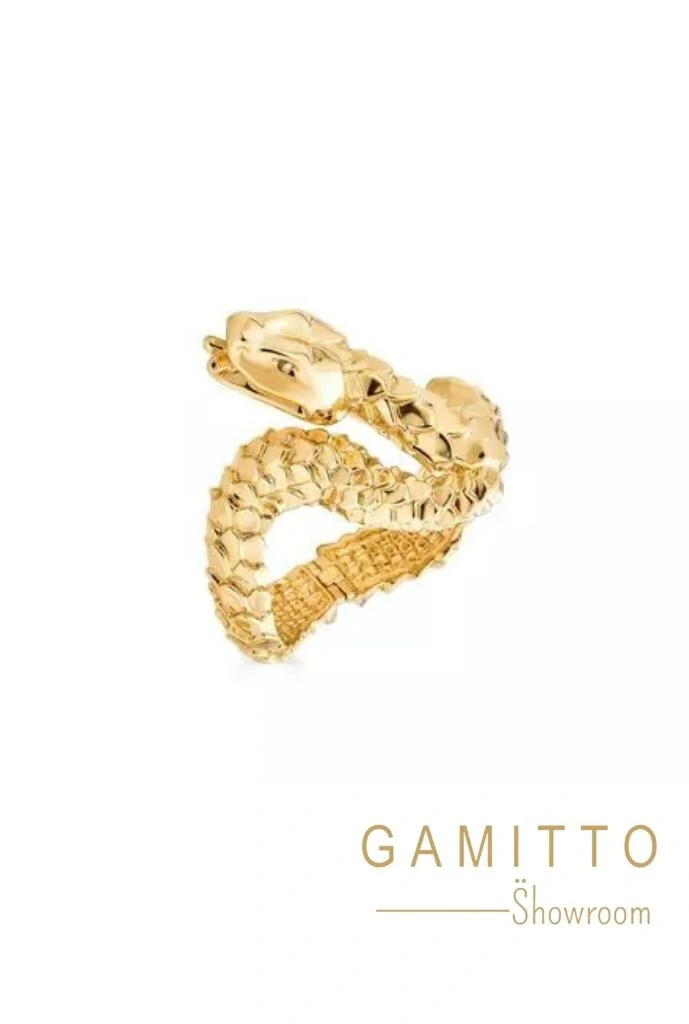 FotoBracelete Serpente em Banho Ouro