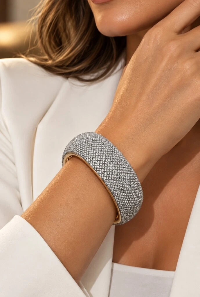 Foto Bracelete Brilhos em Banho Ouro