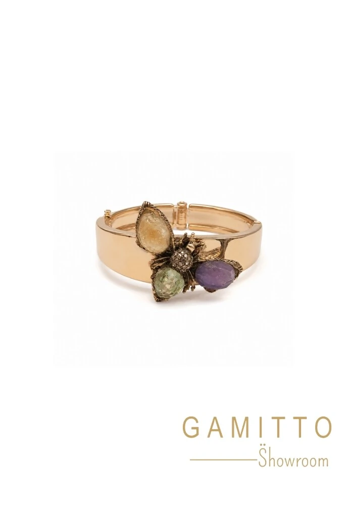 Foto Bracelete Pedras em Banho Ouro