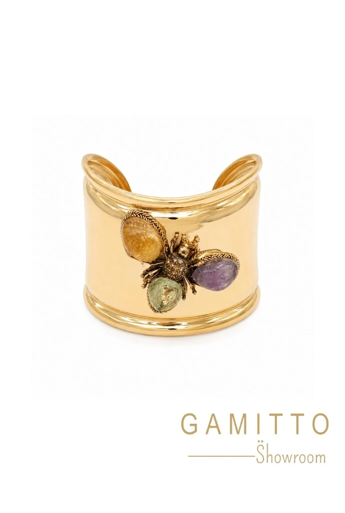 Foto Bracelete Pedras em Banho Ouro
