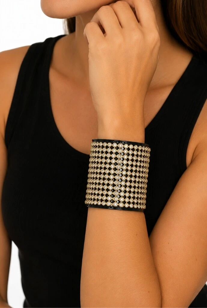 FotoBracelete Brilhos em Banho Ouro