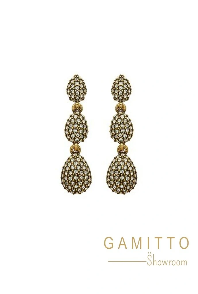 FotoBrinco Cristais em Banho Ouro Vintage