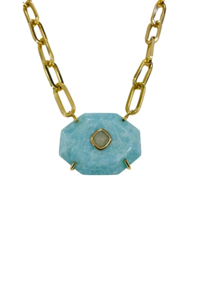 FotoColar Pedra Natural em Banho Ouro