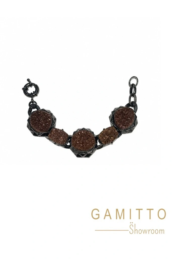 FotoPulseira Drusa em Banho Grafite