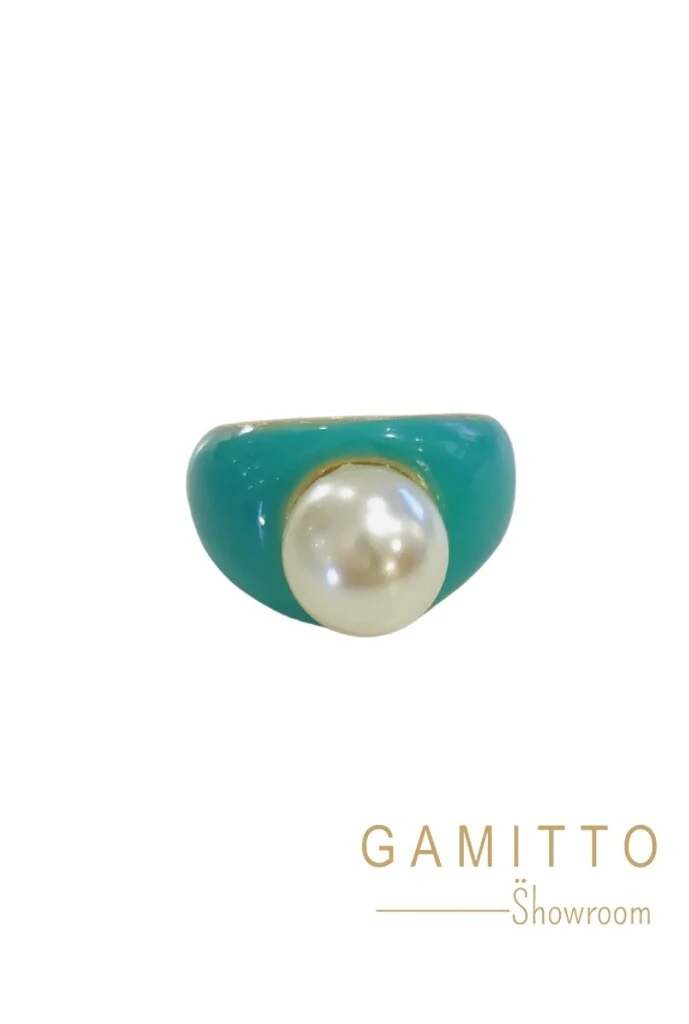 FotoAnel Pérola em Banho de Ouro