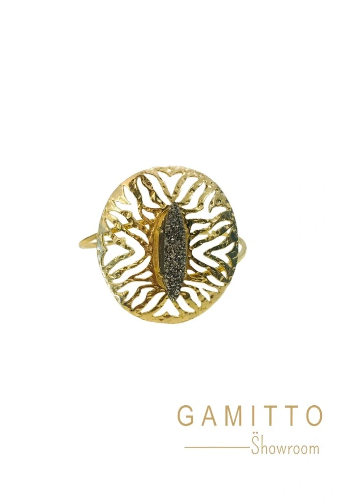 FotoBracelete Drusa em Banho Ouro