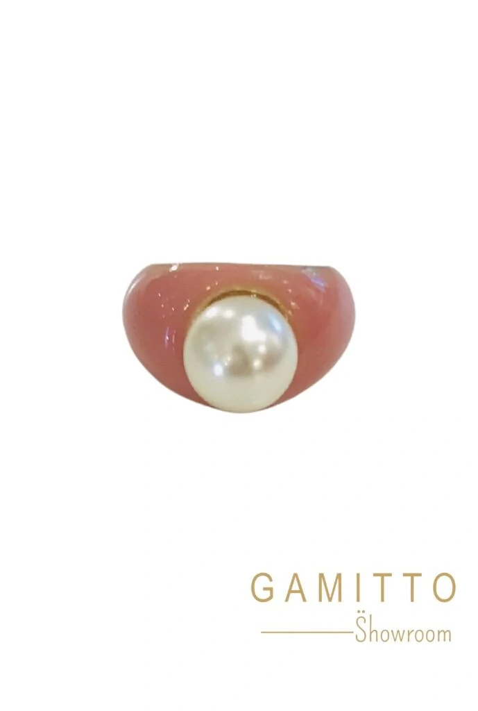 FotoAnel Pérola em Banho Ouro