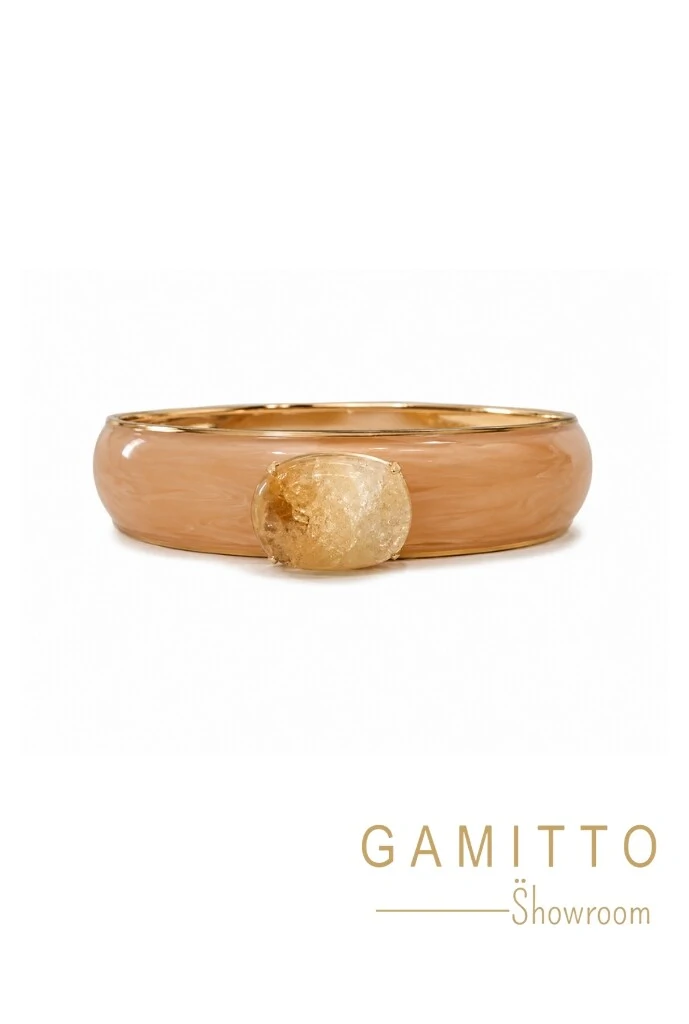 Foto Bracelete Esmaltado em Banho Ouro