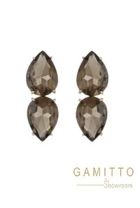 Brinco Cristais em Banho Prata