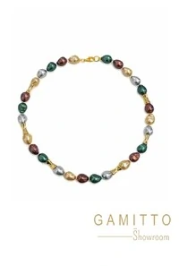 Colar de Pérolas em Banho Ouro