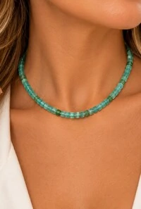 Colar Quartzo Azul em Banho Ouro