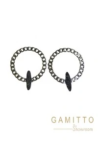 Brinco Drusa em Banho Prata