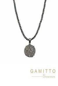 Colar Drusa em Banho Prata