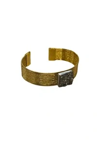 Bracelete Drusa em Banho Ouro