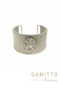 Bracelete Drusa em Banho Prata