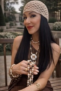 Colar Pérolas Três Voltas em Banho Ouro