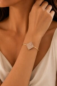 Bracelete Drusa em Banho Ouro