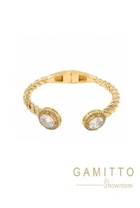 Bracelete Cristais em Banho Ouro