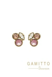 Brinco Cristais em Banho Ouro Vintage