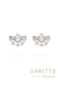 Brinco Madrepérola em Banho Prata