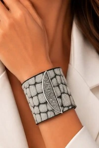Bracelete Drusa em Banho Prata