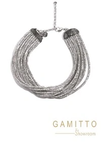 Choker Brilhos em Banho Prata