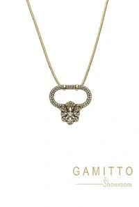 Colar Cristais em Banho Ouro Vintage