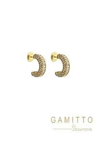 Brinco Cristais em Banho Ouro Vintage
