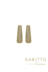 Brinco Cristais em Banho Ouro Vintage