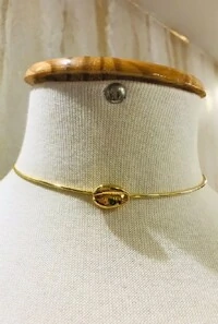 Gargantilha Búzios em Banho Ouro