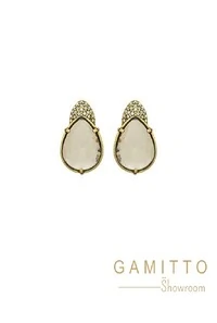 Brinco Cristais em Banho Ouro Vintage