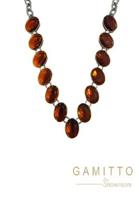 Colar Cristais em Banho Prata