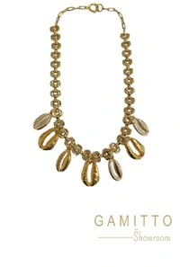 Colar Búzios em Banho Ouro