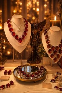 Colar Cristais em Banho Prata