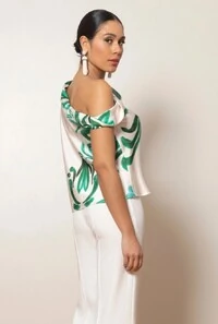 Blusa em Seda Gloss Estampada