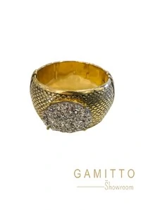 Bracelete Drusa em Banho Ouro