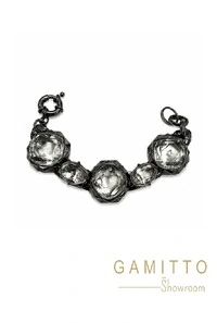 Pulseira Cristais em Banho Grafite