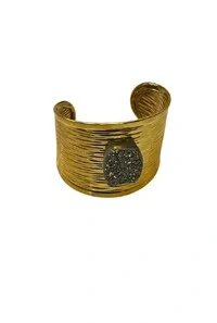 Bracelete Drusa em Banho Ouro