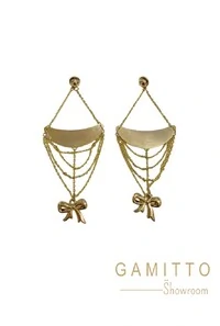 Brinco Laço em Banho Ouro