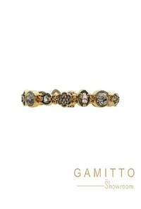 Pulseira Cristais em Banho Ouro Vintage