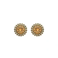 Brinco Cristais em Banho Ouro Vintage