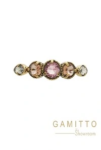 Bracelete Cristais em Banho Ouro Vintage